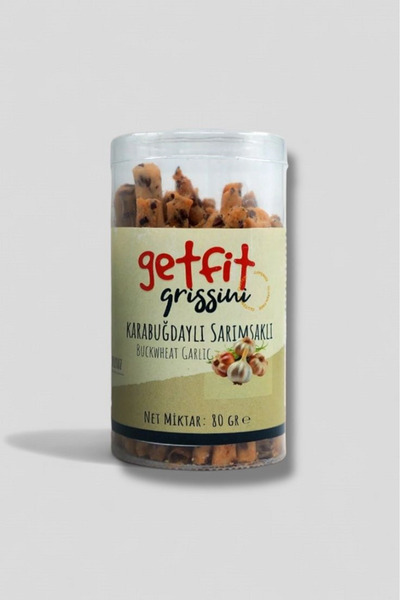 GetFit Grissini Karabuğdaylı Sarımsaklı 80 gr, (Çıtır Çubuk Kraker)