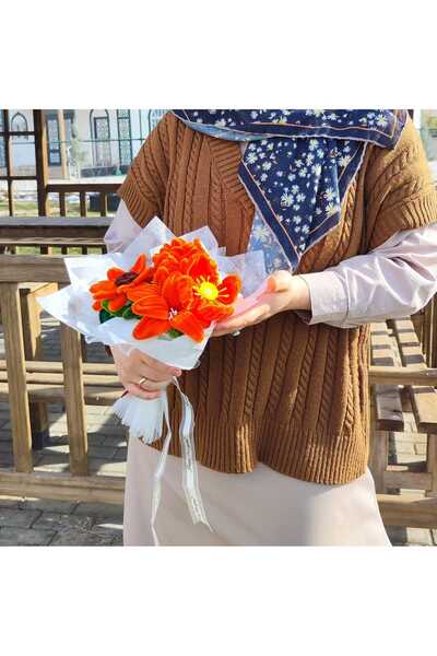 İ&G Çiçek ve Hobi evi Non-Fading Gift Bouquet Chenille Flowers