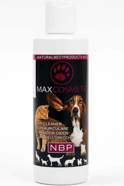 MAX COSMETIC Soluție pentru curatarea delicata a urechilor la caini si pisici