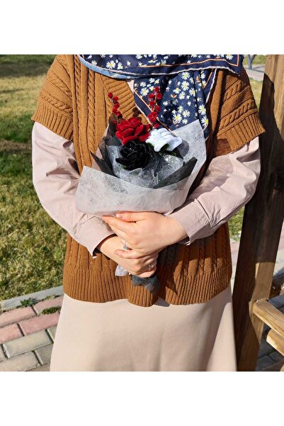 İ&G Çiçek ve Hobi evi Non-Fading Gift Bouquet Chenille Flowers