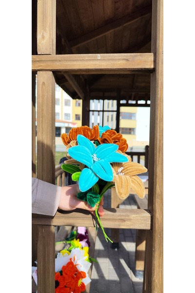 İ&G Çiçek ve Hobi evi Non-Fading Gift Bouquet Chenille Flowers