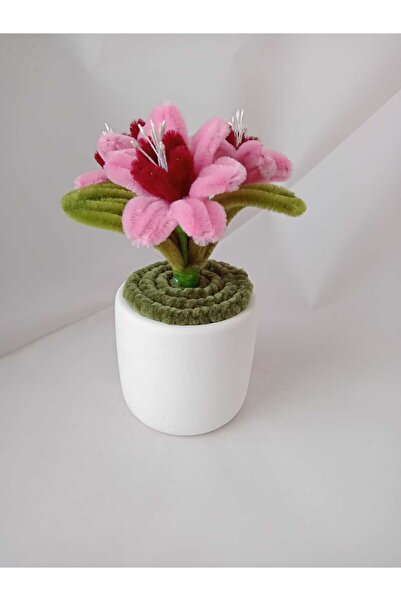 İ&G Çiçek ve Hobi evi Potted Decorative Chenille Flower