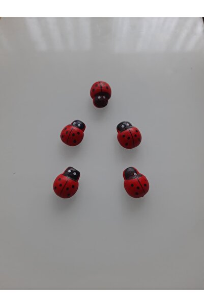 BUKET DÜNYASI 10 ADET UĞUR BÖCEĞİ SÜSÜ KENDİNDEN YAPIŞKANLI 1 CM BÜYÜKLÜK