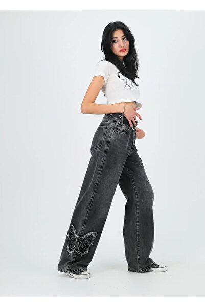 DEEFWEAR Butterfly Baggy Patch Jean Pants