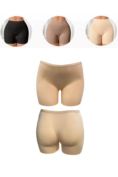 De Bijoura Women's Seamless Laser Cut Boxer with Waistband Non-Marking Ghost Latex Fabric Women's Boxer