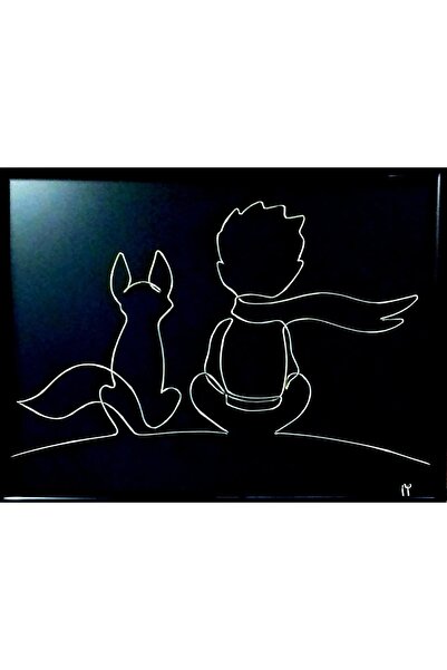 Arta Sarmei Micul print, sculptură din sârmă continuă aurie