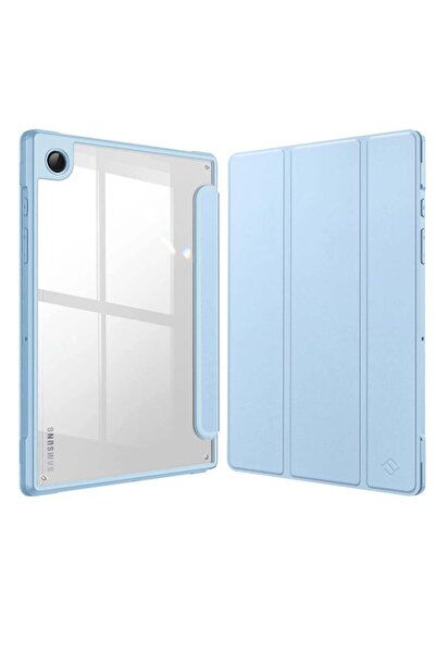 Glassology جراب مغناطيسي وزجاج مقوى لجهاز سامسونج تاب S8 ألترا - أزرق