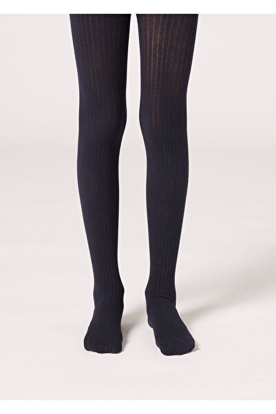 Calzedonia Ribbed Cotton Pantyhose Girls' Socks