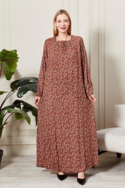 Ferace Women's Plus Size Square Neck Crinkle Dress