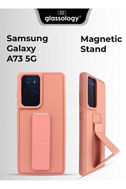 Glassology جراب مقاوم للصدمات من السيليكون والأكريليك لهاتف Galaxy A73 - وردي