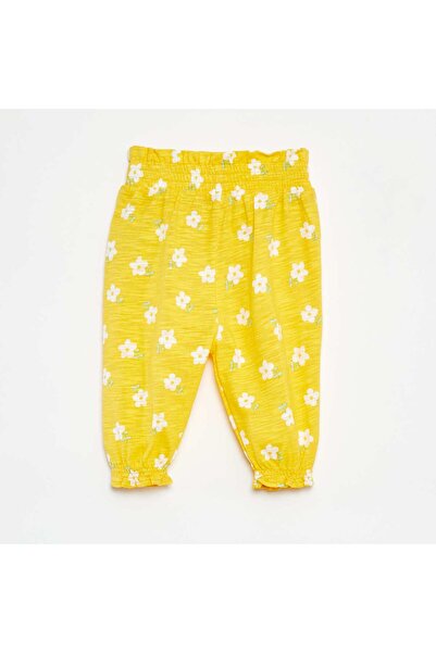 KIABI Printed marled harem trousers YELLOW