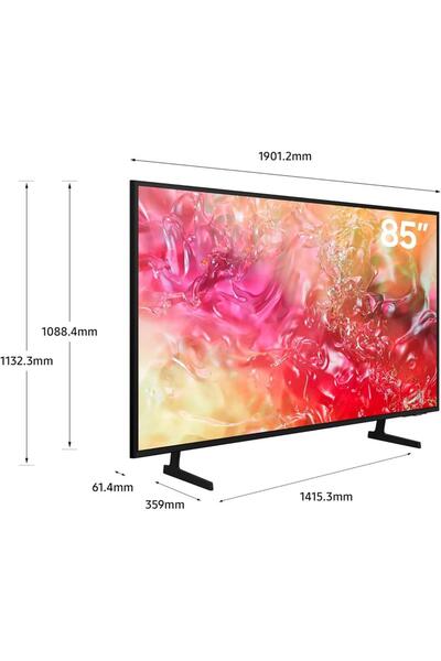 Samsung Smart TV,Crystal UHD 4K,DU7000,85 ",PurColor, 4K Upscaling,Black,UA85DU7000UXZN -2024 Model