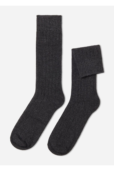 Calzedonia Men's Wool and Cashmere Ribbed Socks