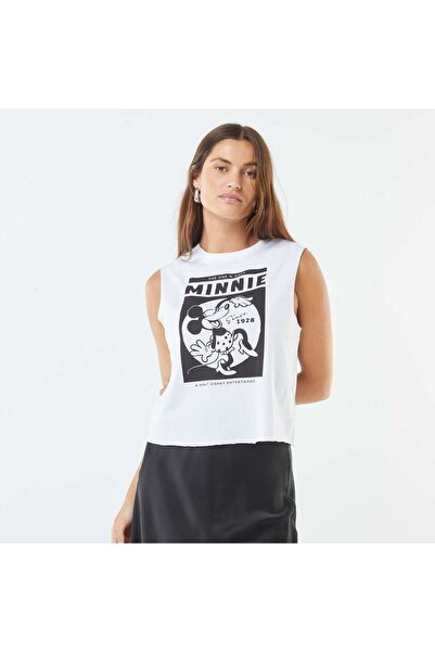 KIABI Minnie Print Tank Top WHITE