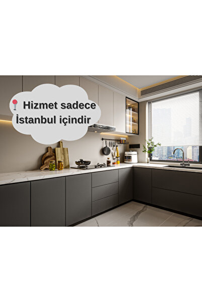 SadeceInterior MUTFAK DOLABI EN EKONOMİK FİYAT Ölçüye Özel (Alt: 250 cm + Üst...