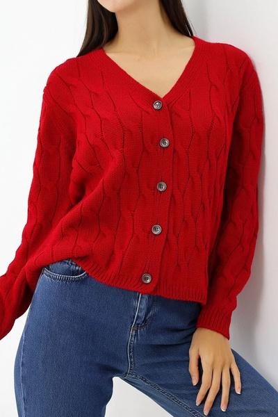 MILANOFOX Women's Buttoned Hair Knit Sweater Cardigan