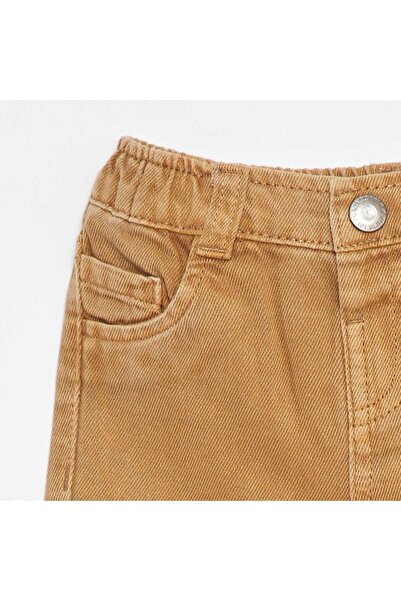 KIABI Paperbag twill 3/4 trousers BEIGE