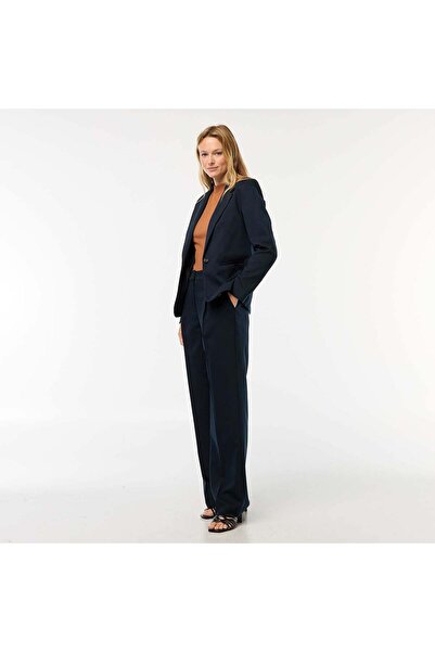 KIABI بنطلون واسع الساق مصمم باللون الأزرق