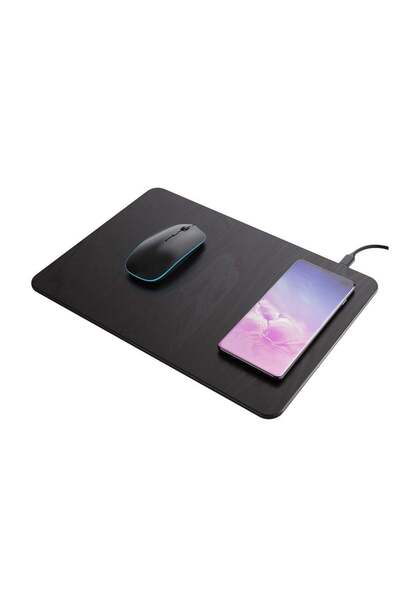 Glassology 15W Wireless Charging Mouse Pad – Sleek Black, Fast & Convenient
