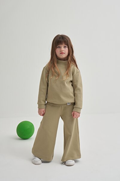 EBU Prive Дівчачий інтерлок, зручний крій, двокомпонентний комплект, зелений