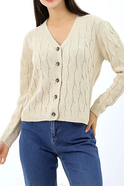 MILANOFOX Pulover tricot din păr cu nasturi pentru damă