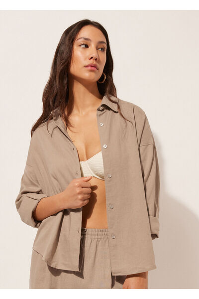 Calzedonia Linen and Viscose Short Shirt