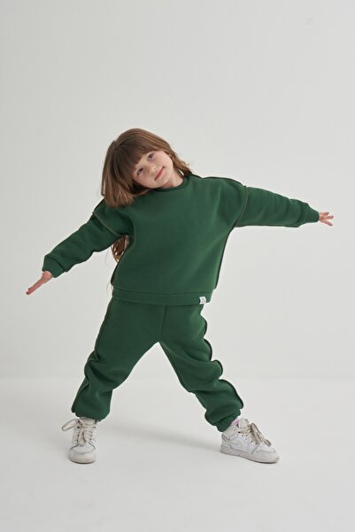 EBU Prive Unisex dečiji set od Postavljeno flisom delova zeleni