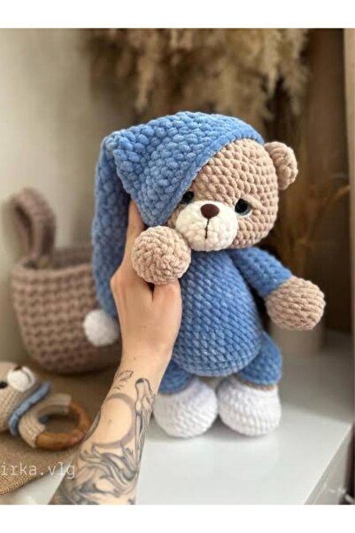 stoks toys Amigurumi Kadife Uyku Arkadaşı Ayı