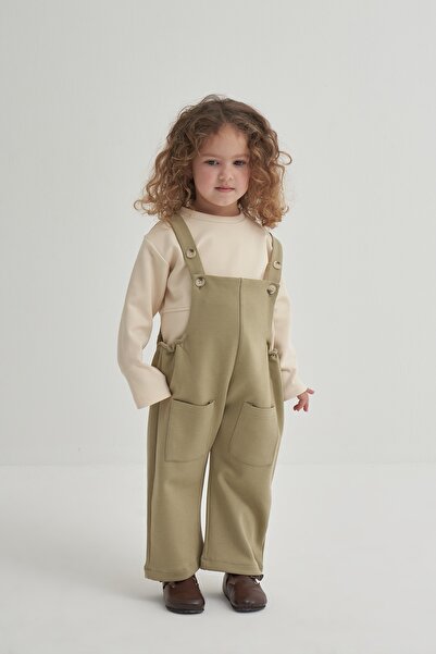 EBU Prive Unisex Children's Interlock Salopet Green