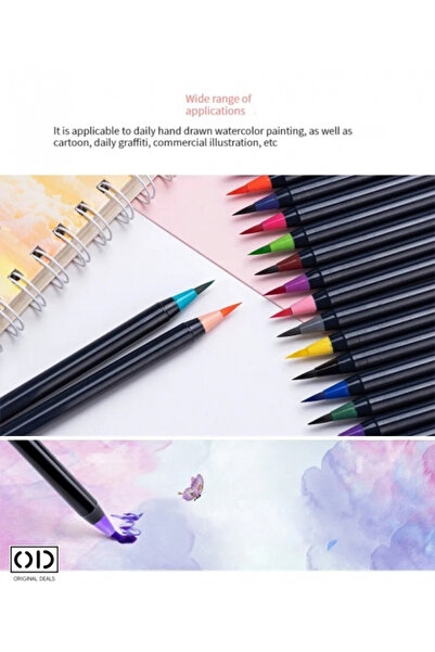 ORIGINAL DEALS Markere cu vârf de pensulă și vopsea pe bază de apă, pentru de...