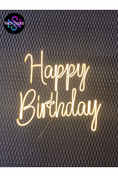 NEON SEPETİ NS Happy Birthday 55X50 cm Neon Tabela