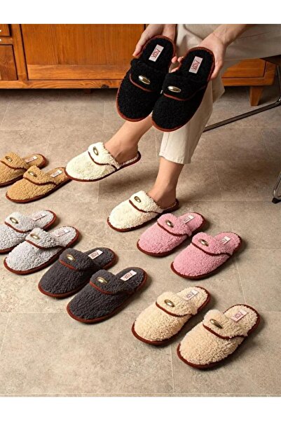 Lion Γυναικείες παντόφλες για το σπίτι Σετ 3 τεμαχίων Πλενόμενες παντόφλες από βελούδινο μαλλί με επένδυση από γούνα Πακέτο παντόφλες για επισκέπτες Παντόφλες νύφης
