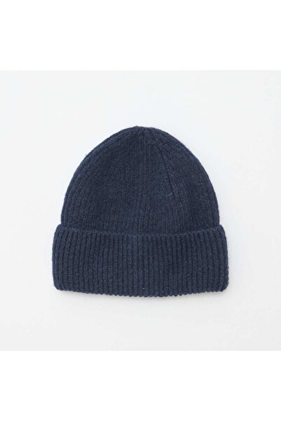 KİABİ Ribbed cuffed beanie BLUE