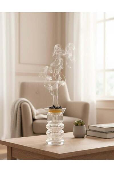Generic Transparent Crystal Glass Incense Burner with Modern Design