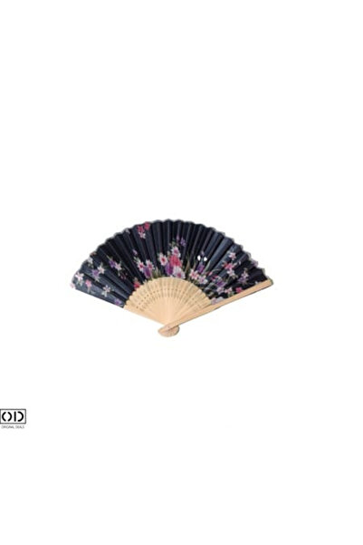 ORIGINAL DEALS Folding Bamboo Fan with Floral Inserts, Multicolor, 21 cm