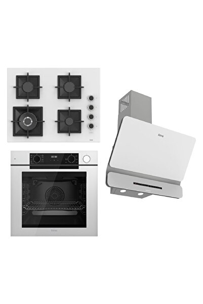 Ferre Steamart-Fryart-Silentart Serisi Beyaz Set (SC406-WFA + QEP64CB +D081-S...