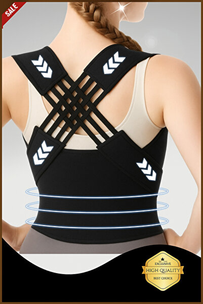 sağlıksepetii Medikal Dik Duruş Sırt-bel Korsesi Kadın-erkek Kamburluk Önleyi...
