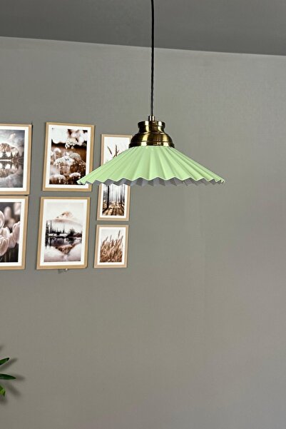 Bamyum Avilla Mint Tekli Metal Avize Kum Saati Başlık Cafe Mutfak Modern Sarkıt Aydınlatma