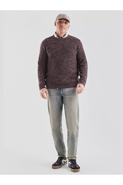 QS by s.Oliver Q/S by s.Oliver Men's sweater made of melange yarn, with a neckline at the base of the neck