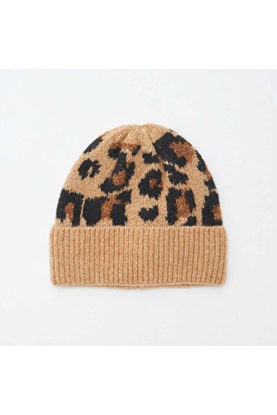 KİABİ Ribbed cuffed beanie BROWN