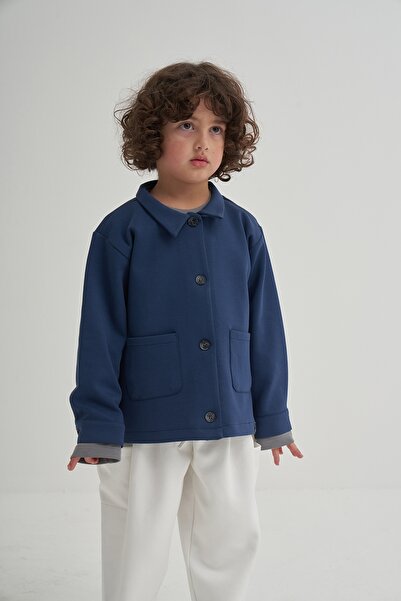 EBU Prive Unisex Children's Interlock Jacket Navy Blue