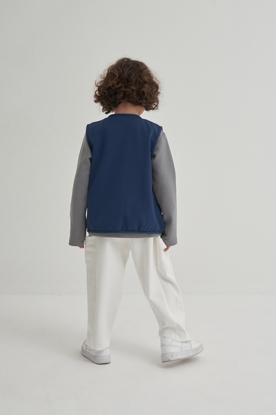 EBU Prive Унісекс дитячий жилет з інтерлоку, синій