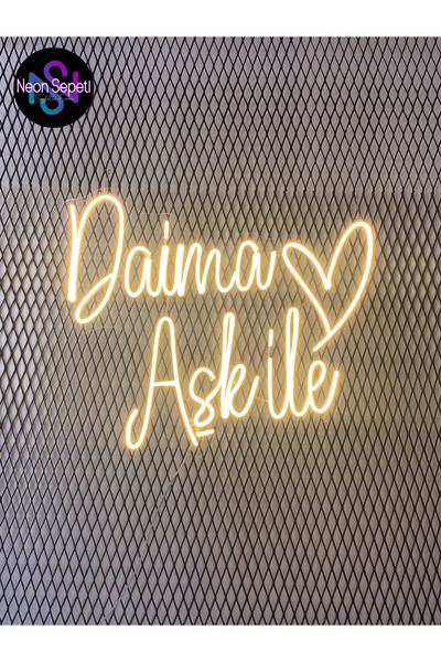 NEON SEPETİ NS Daima Aşk ile 55X50 cm Neon Tabela