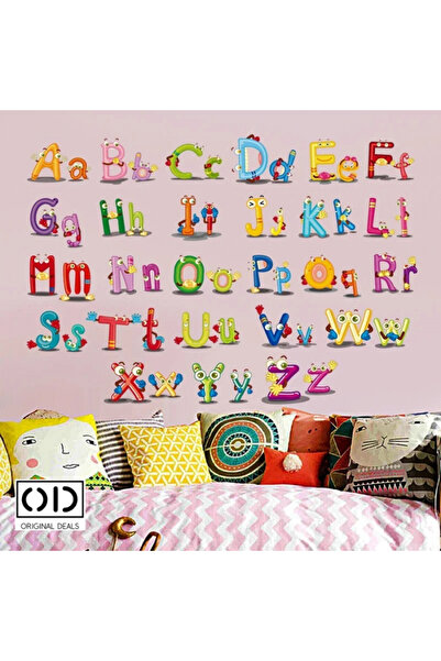 ORIGINAL DEALS Autocolant decorativ de perete cu alfabetul, dimensiune mare, ...