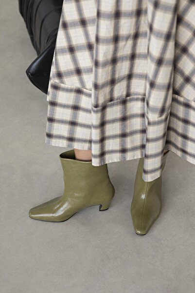 STRASWANS Viva Kadın Kırışık Deri Bot Olive