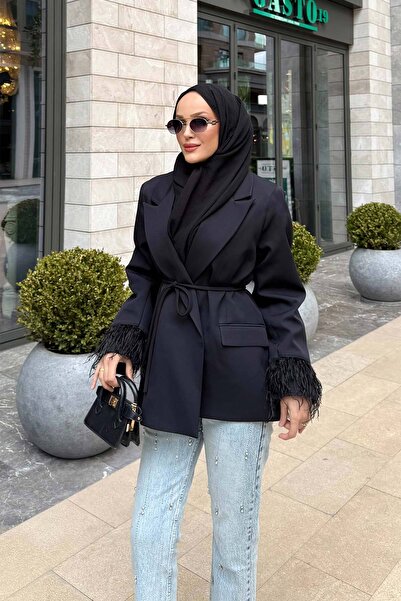 Melike Tatar Μπουφάν με φτερωτή επένδυση 32-3302