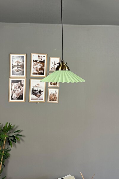 Bamyum Avilla Mint Tekli Metal Avize Kum Saati Başlık Cafe Mutfak Modern Sarkıt Aydınlatma