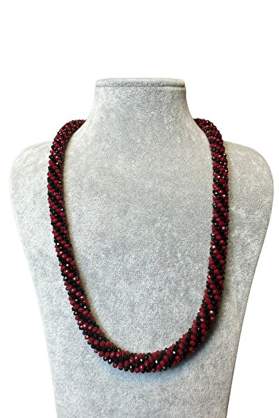 Uretti - Özlem 9422 3959 Handmade Wrap Model Crystal Bead Necklace