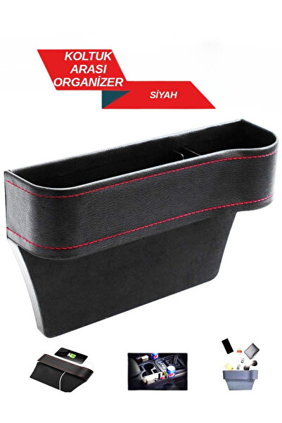 Genel Markalar Araba Koltuk Arası Bardak Tutucu Organizer Siyah Set Oto Barda...