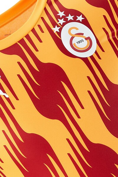 Galatasaray Γνήσιο μπλουζάκι με άδεια χρήσης με λαιμόκοψη σε σχήμα Ο, Προπόνηση Ομάδας 5 Αστέρων